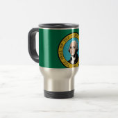 Travel Mug mit Flag Washington Staat - USA Reisebecher (Vorderseite Links)