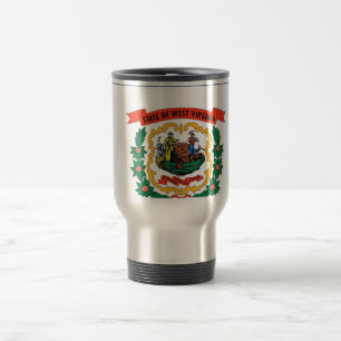 Travel Mug mit Flag West Virginia Staat - USA Reisebecher