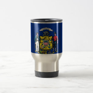 Travel Mug mit Flag Wisconsin Staat - USA Reisebecher