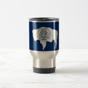 Travel Mug mit Flag Wyoming Staat - USA Reisebecher