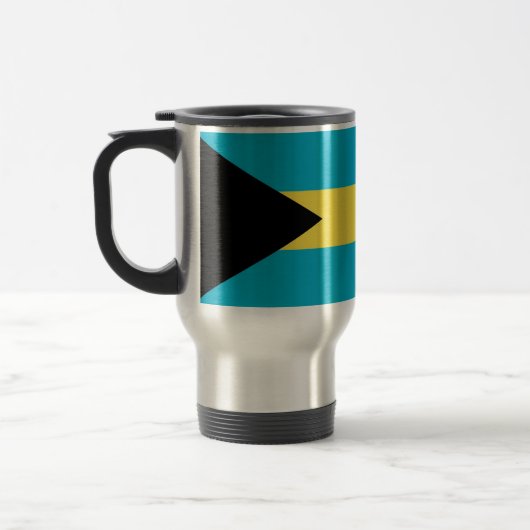 Travel Mug mit Flagge Bahamas Reisebecher (Links)