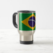 Travel Mug mit Flagge Brasiliens Reisebecher (Vorderseite Links)