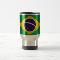 Travel Mug mit Flagge Brasiliens