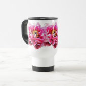 Travel Mug - Pink Peonies Reisebecher (Vorderseite Links)