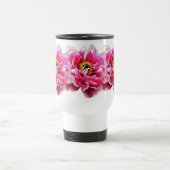 Travel Mug - Pink Peonies Reisebecher (Mittel)