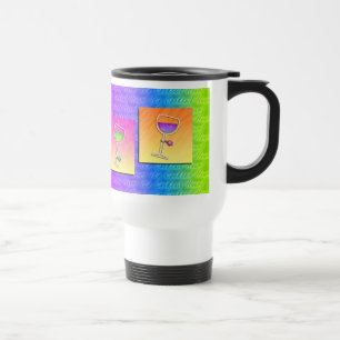 Travel Mug - Pop Art Wine Reisebecher