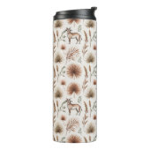 Travel mug with a pattern of brown and green thermosbecher (Nach links gedreht)