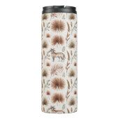 Travel mug with a pattern of brown and green thermosbecher (Rückseite)