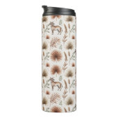 Travel mug with a pattern of brown and green thermosbecher (Nach rechts gedreht)