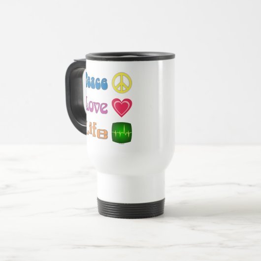 Travel mug with a pro-life message. reisebecher (Vorderseite Links)