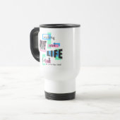 Travel mug with a pro-life message. reisebecher (Vorderseite Links)