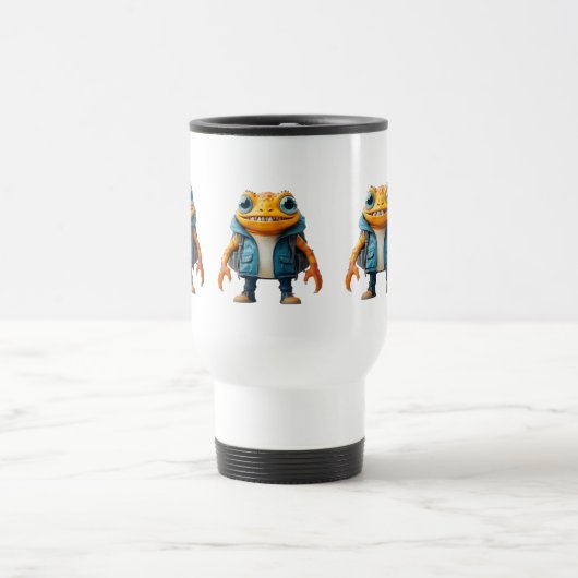 Travel mug with custom name and frog image reisebecher (Mittel)