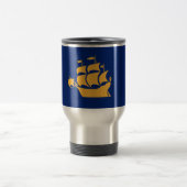 Travel Mug with Flag of Quebec City, Canada Reisebecher (Mittel)