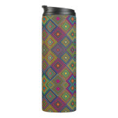 Travel mug with vibrant geometric pattern thermosbecher (Nach rechts gedreht)