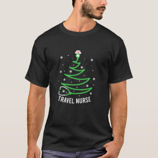 Travel Nurse Weihnachtsbaum Stethoscope Xmas Trave T-Shirt