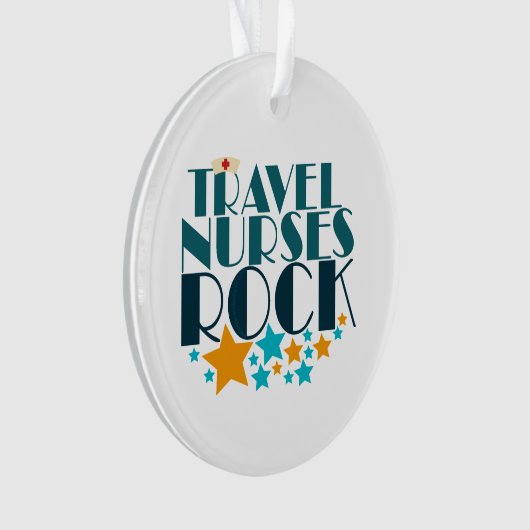 Travel Nurses Rock Ornament (Vorderseite)