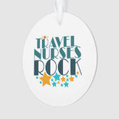 Travel Nurses Rock Ornament (Vorderseite)