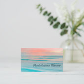 Travel Ocean Sky Blue Modern Visitenkarte (Stehend Vorderseite)