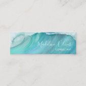 Travel Ocean Waves Beach Sea Blue Moderne Mini Visitenkarte (Vorderseite)