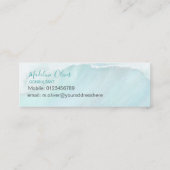 Travel Ocean Waves Beach Sea Blue Moderne Mini Visitenkarte (Rückseite)