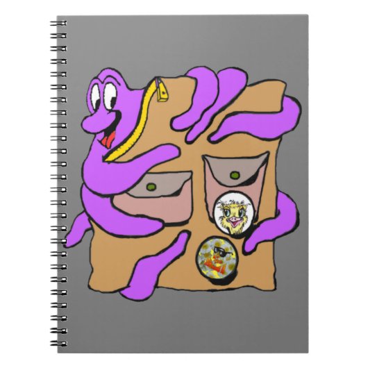 Travel Octopus Embracing Backpack Cust.Notebook Notizblock (Vorderseite)