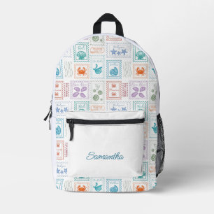 Travel Postage Briefmarke Bedruckter Rucksack