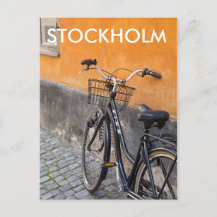 Travel Postcard - Gamla Stan Bicycle, Stockholm Postkarte