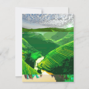 Travel Poster - Vietnam Wall Art Print, Illustrati Postkarte