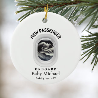 Travel Pregnancy Announcement Passenger On Board Keramik Ornament