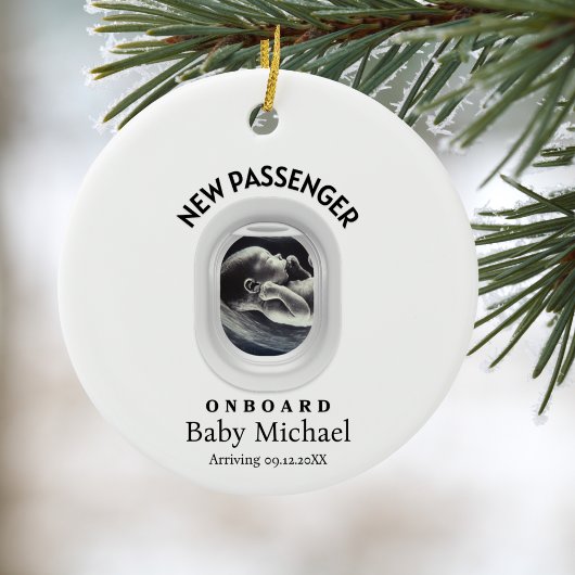 Travel Pregnancy Announcement Passenger On Board Keramik Ornament
