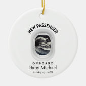 Travel Pregnancy Announcement Passenger On Board Keramik Ornament (Vorne)
