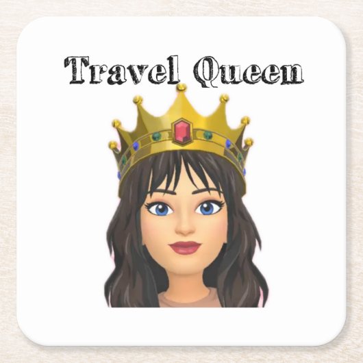 Travel Queen Untersetzer (Vorderseite)
