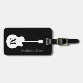 Travel Rock Gitarre Personalisiert Gepäckanhänger (Vorderseite horizontal)