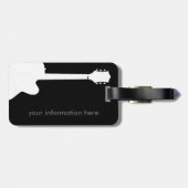 Travel Rock Gitarre Personalisiert Gepäckanhänger (Rückseite horizontal)