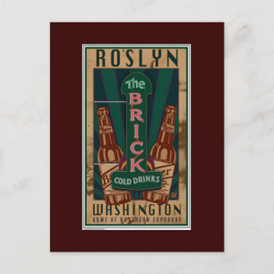 TRAVEL-Roslyn WA- Postkarte