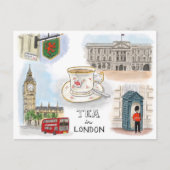 Travel Sketch Postkarte: Tee in London Postkarte (Vorderseite)