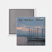 Travel Souvenir Magnet Bar Harbour Maine (Vorderseite/Rückseite)