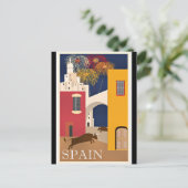 Travel Spain, vintage travel, Postkarte (Stehend Vorderseite)