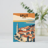 Travel Split Kroatien Postkarte (Stehend Vorderseite)