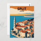 Travel Split Kroatien Postkarte (Vorne/Hinten)