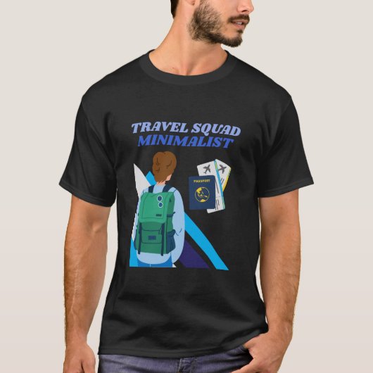 Travel Squad Minimalistisch T-Shirt (Vorderseite)