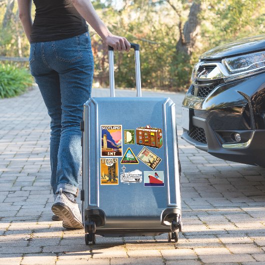 Travel Stickers im Vintagen Stil Aufkleber (Koffer Insitu)