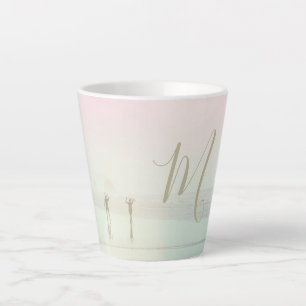 Travel Summer Surfers Beach Pink Mist Monogram Milchtasse