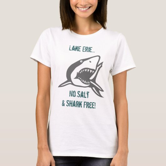 Travel Swim Lake Winnebago No Salt & Shark Free T-Shirt (Vorderseite)