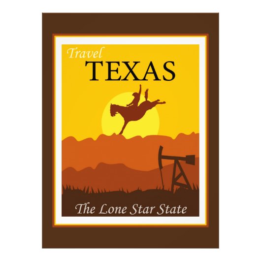 Travel Texas, der einstündige Staat Fotodruck (Vorne)