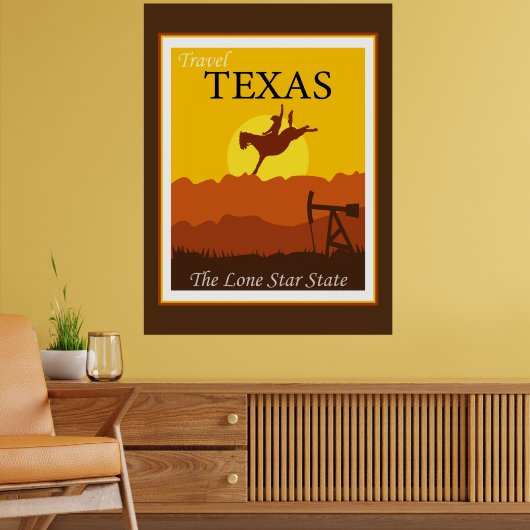 Travel Texas, der einstündige Staat Poster (Wohnzimmer 2)