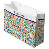 Travel the world große geschenktüte (Vorderseite Schrägansicht)