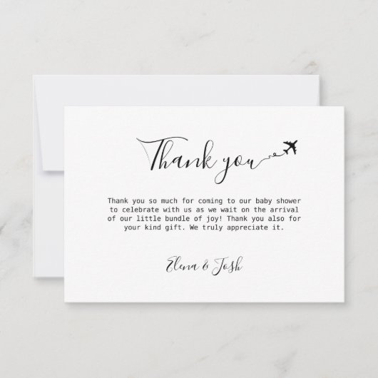 Travel-Thema Babydusche Niedlich Flat Danke Karte (Vorderseite)