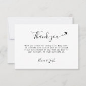 Travel-Thema Babydusche Niedlich Flat Danke Karte (Vorderseite)