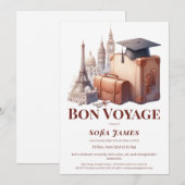 Travel Theme Graduation Party Invitation Einladung (Vorne/Hinten)